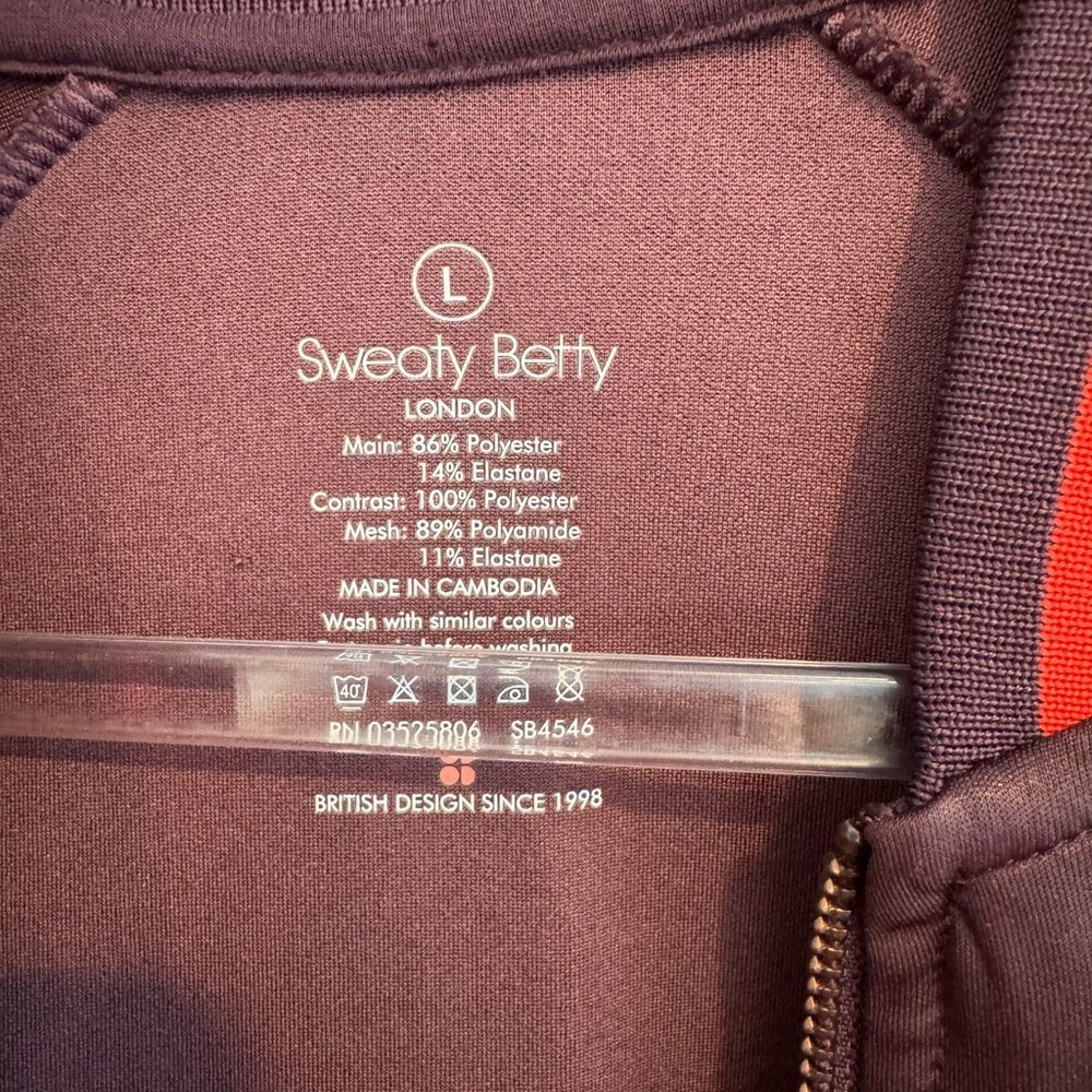 Sweaty Betty Craft Zip Up Track Jacket Size L - Picture 7 of 7